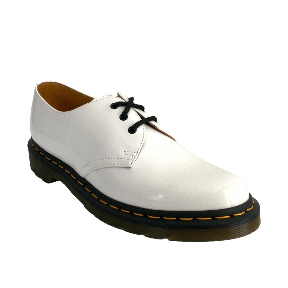 New Dr. Martens White 1461 Smooth Patent Leather Oxfords 9